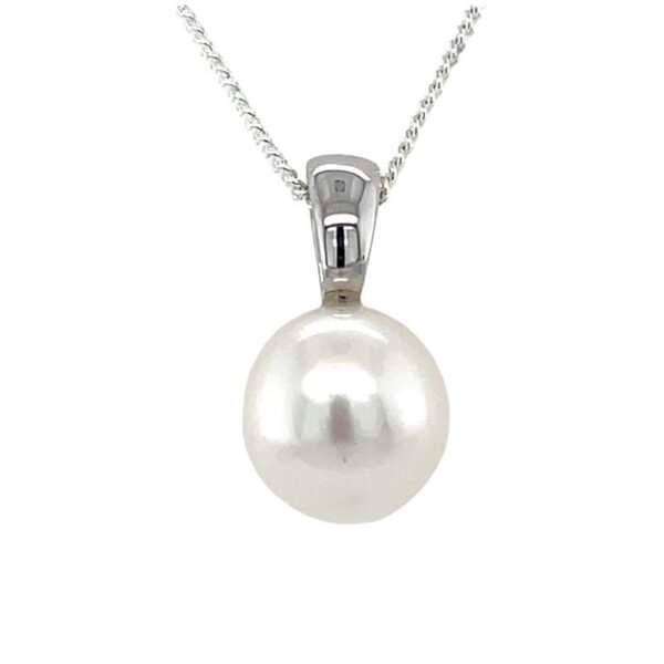 9ct White Gold 11-11.5mm South Sea Pearl Enhancer Pendant