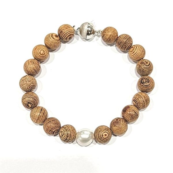 Arafura Collection South Sea Pearl & Wengewood Bracelet