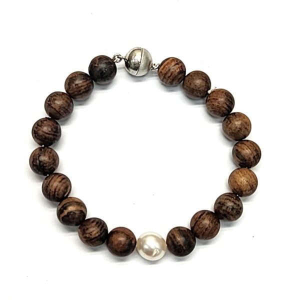 Arafura Collection South Sea Pearl & Rosewood Bracelet