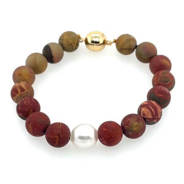 Arafura Collection South Sea Pearl & Jasper Bracelet