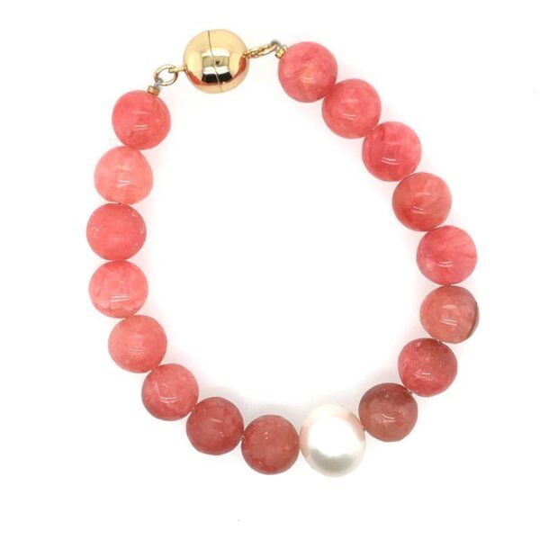 Arafura Collection South Sea Pearl & Rhodochrosite Bracelet