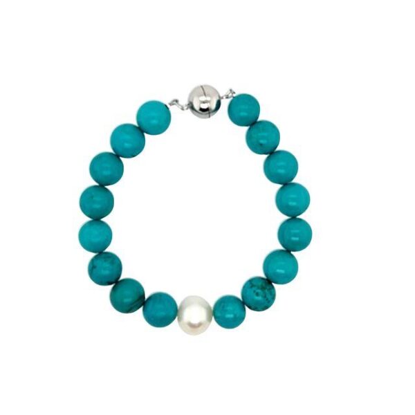 Arafura Collection South Sea Pearl & Turquoise Bracelet