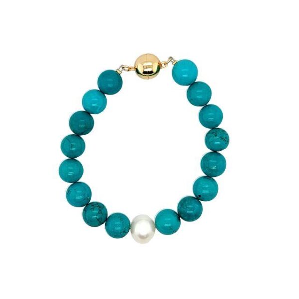 Arafura Collection South Sea Pearl & Turquoise Bracelet