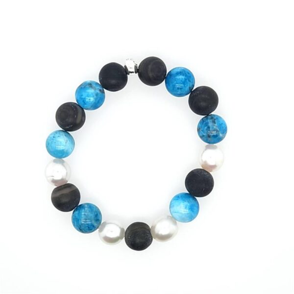 Arafura Collection South Sea Pearl With Apatite & Jasper Bracelet