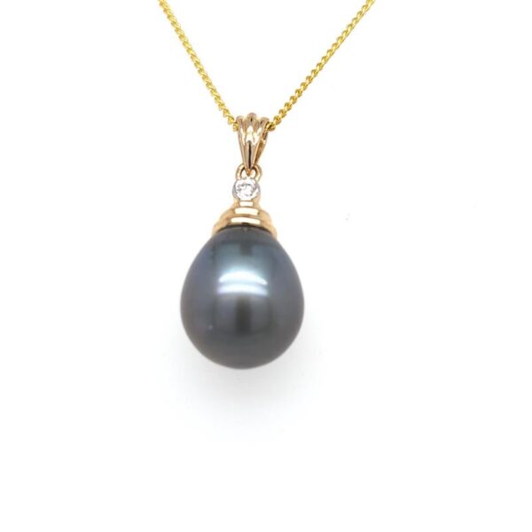 9ct Gold 13-17mm Baroque Tahitian Pearl Pendant