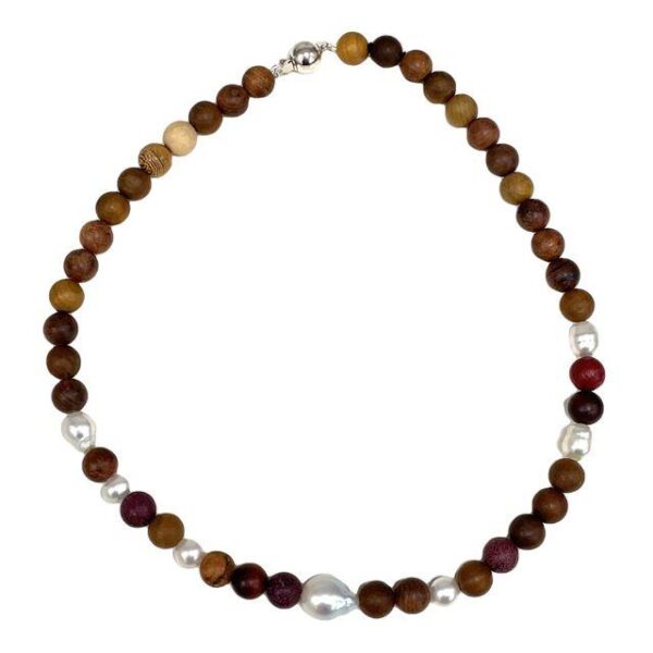 Arafura Collection South Sea Pearl & Mixed Wood Strand