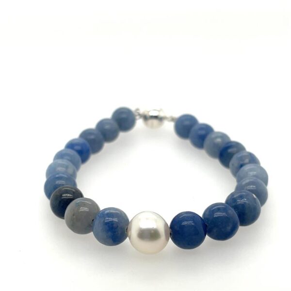 Arafura Collection South Sea Pearl & Blue Aventurine Bracelet