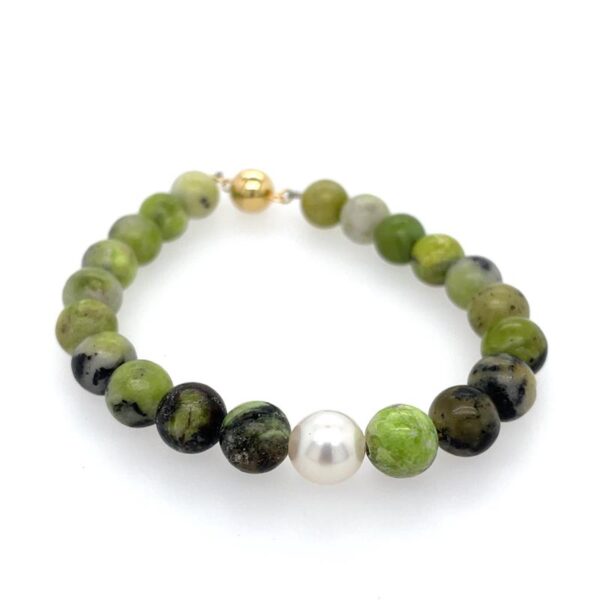 Arafura Collection South Sea Pearl & Chrysoprase Bracelet