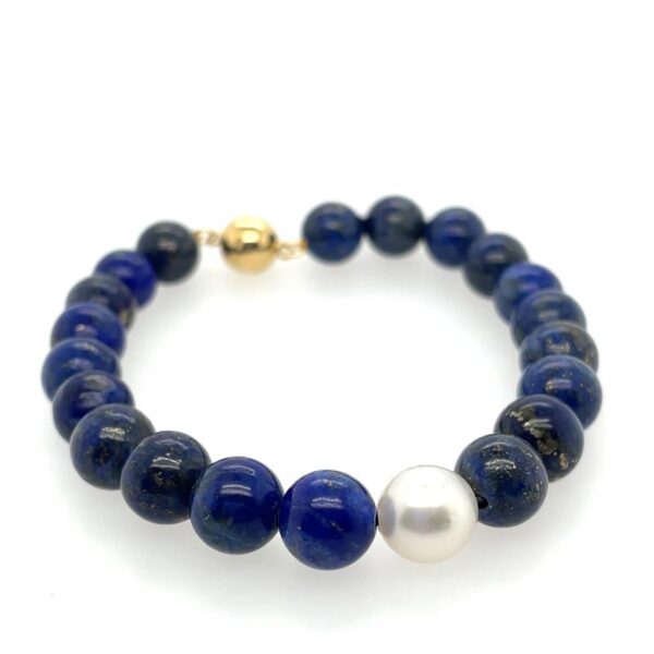 Arafura Collection South Sea Pearl & Lapis Lazuli Bracelet