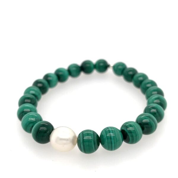 Arafura Collection South Sea Pearl & Malachite Bracelet