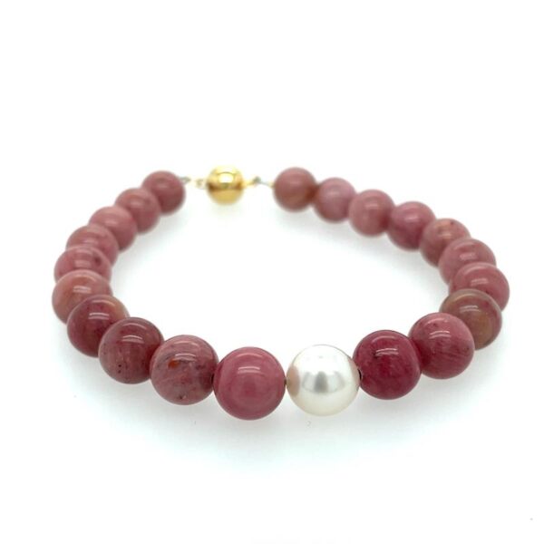 Arafura Collection South Sea Pearl & Rhodochrosite Bracelet