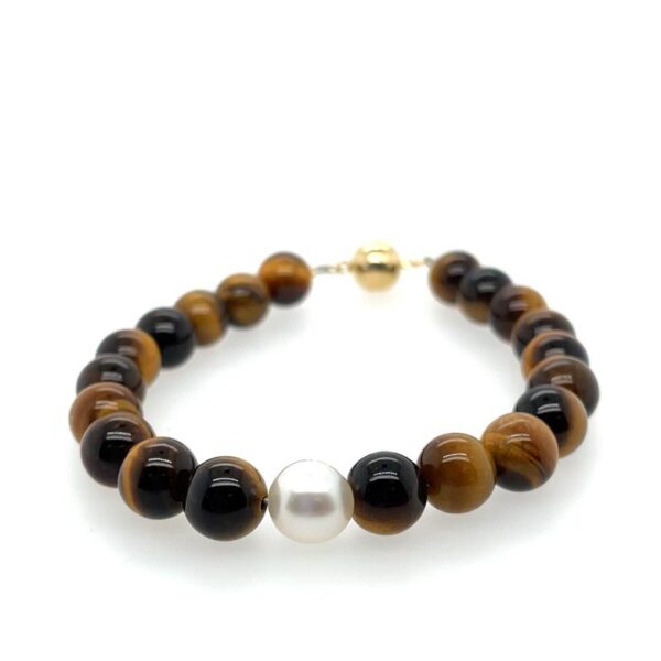 Arafura Collection South Sea Pearl & Tigereye Bracelet