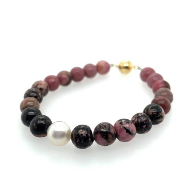 Arafura Collection South Sea Pearl & Rhodonite Bracelet